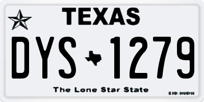 TX license plate DYS1279