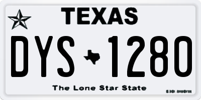 TX license plate DYS1280