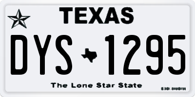 TX license plate DYS1295