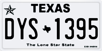TX license plate DYS1395