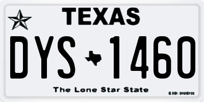TX license plate DYS1460