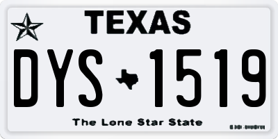 TX license plate DYS1519