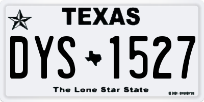 TX license plate DYS1527