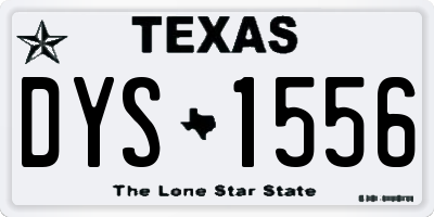 TX license plate DYS1556