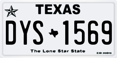 TX license plate DYS1569
