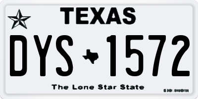 TX license plate DYS1572