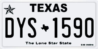 TX license plate DYS1590