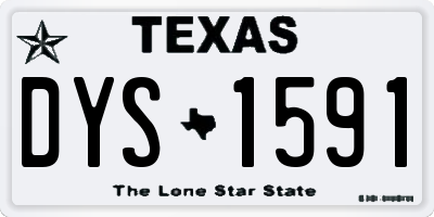 TX license plate DYS1591