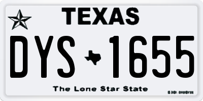 TX license plate DYS1655