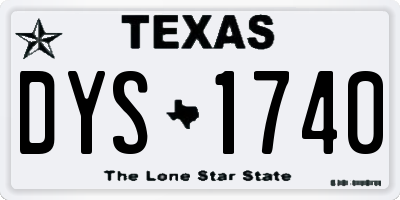 TX license plate DYS1740