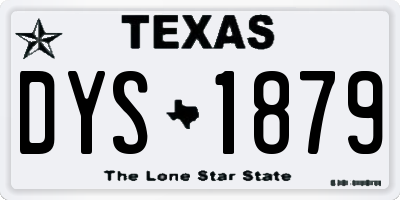 TX license plate DYS1879