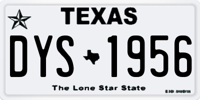 TX license plate DYS1956