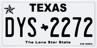 TX license plate DYS2272
