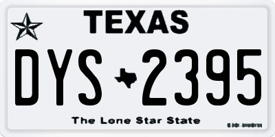 TX license plate DYS2395