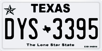 TX license plate DYS3395