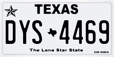 TX license plate DYS4469