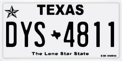 TX license plate DYS4811
