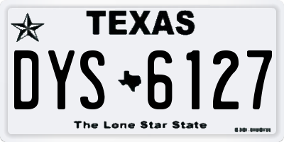 TX license plate DYS6127