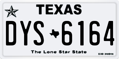 TX license plate DYS6164