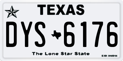 TX license plate DYS6176