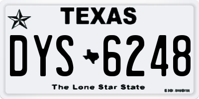 TX license plate DYS6248