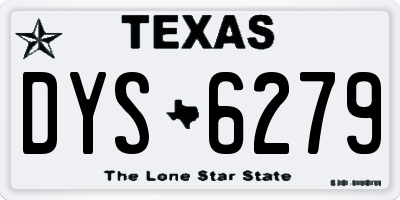 TX license plate DYS6279