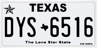 TX license plate DYS6516