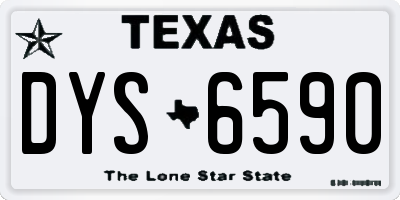 TX license plate DYS6590