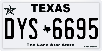 TX license plate DYS6695