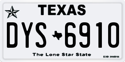 TX license plate DYS6910