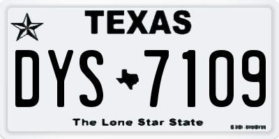 TX license plate DYS7109