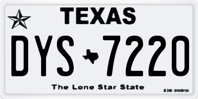 TX license plate DYS7220