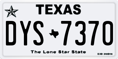 TX license plate DYS7370