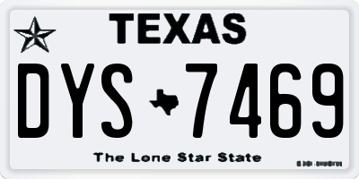 TX license plate DYS7469