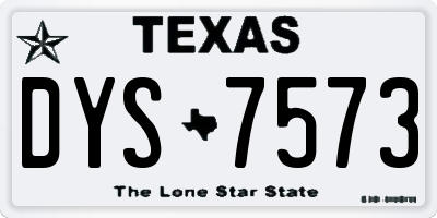TX license plate DYS7573