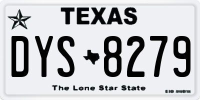 TX license plate DYS8279