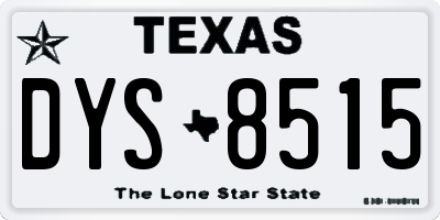 TX license plate DYS8515