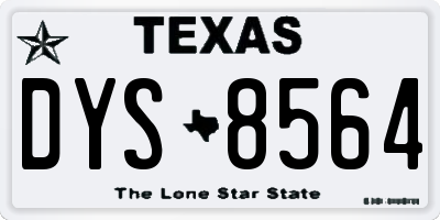 TX license plate DYS8564