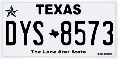 TX license plate DYS8573