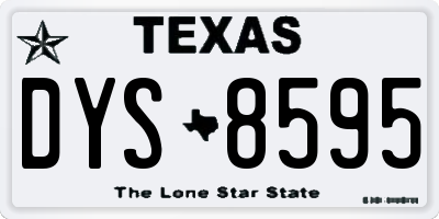 TX license plate DYS8595