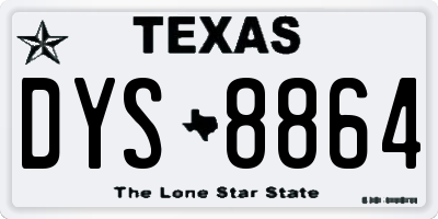 TX license plate DYS8864