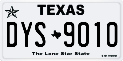 TX license plate DYS9010