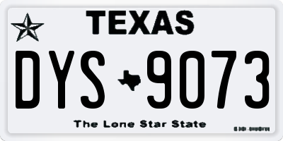 TX license plate DYS9073