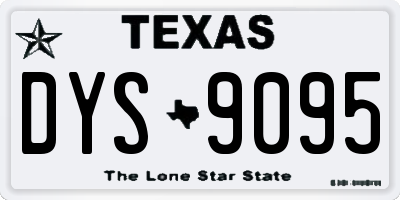 TX license plate DYS9095