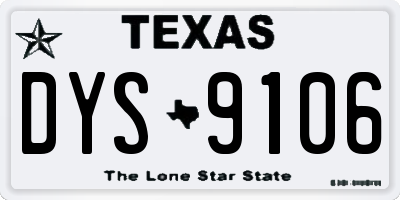 TX license plate DYS9106