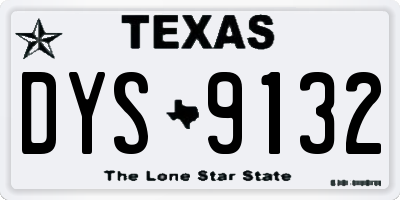TX license plate DYS9132