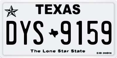 TX license plate DYS9159