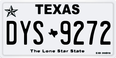 TX license plate DYS9272