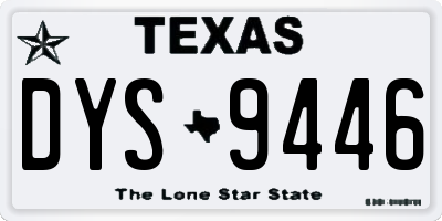 TX license plate DYS9446