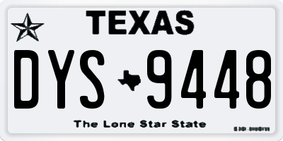 TX license plate DYS9448